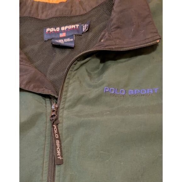 Ralph Lauren Polo Sport Windbreaker Jacket Mens Large Green Vintage 90s Golf - Picture 6 of 13